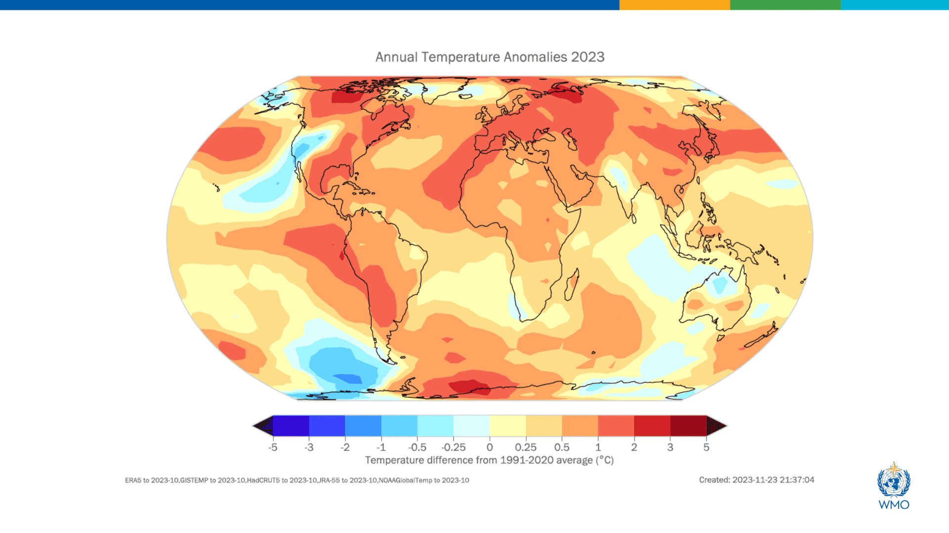 climate heating anomaly map