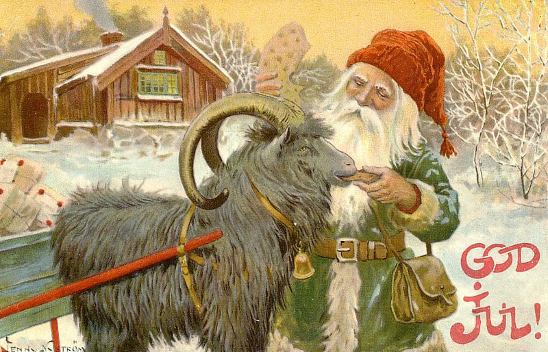 old christmas yule goat