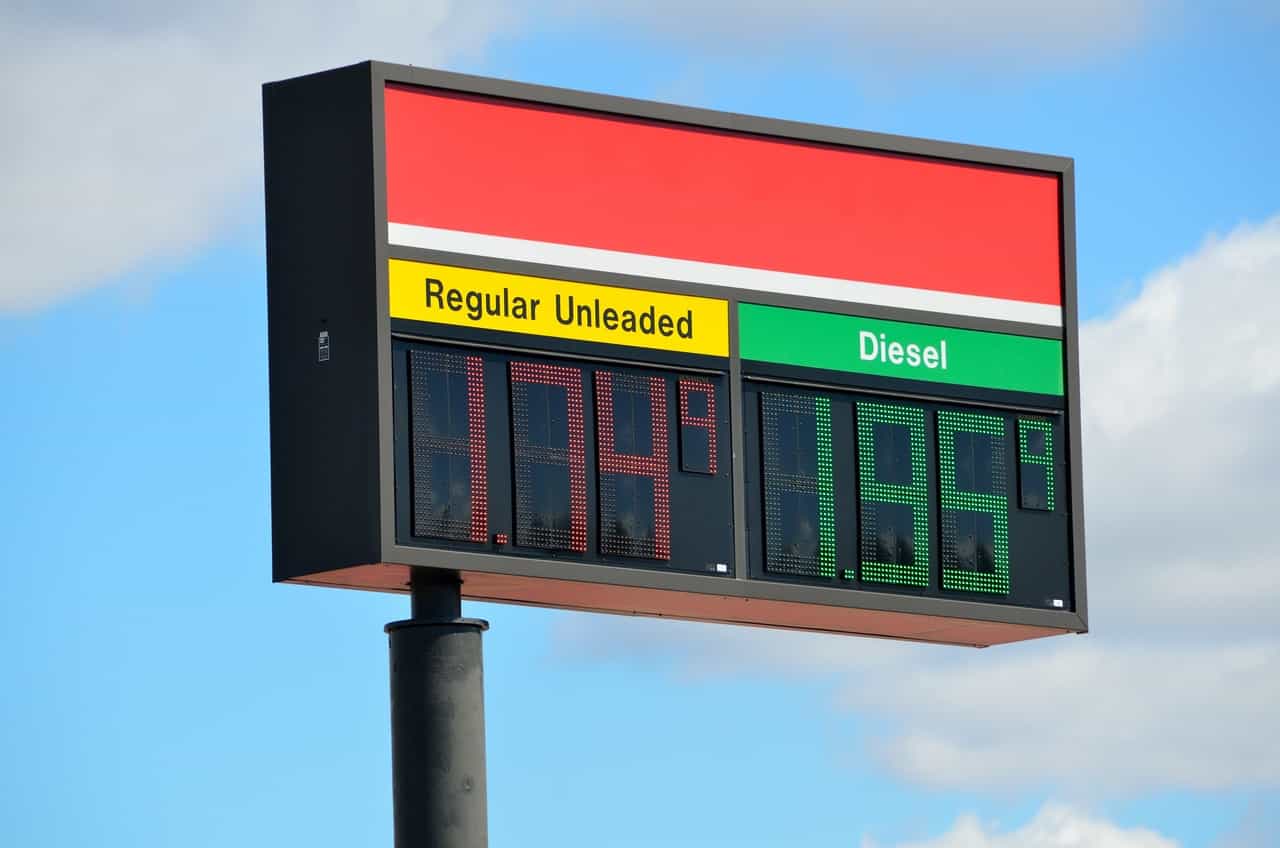 Gas pump rising prices
