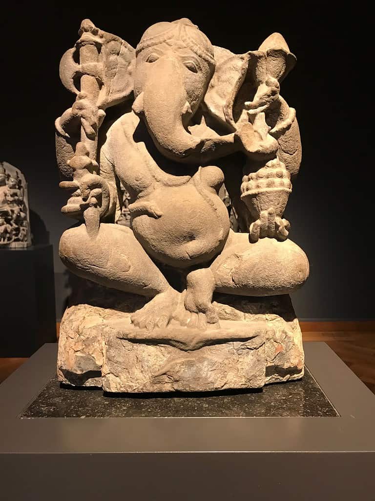 Sandstone statue of Ganesha