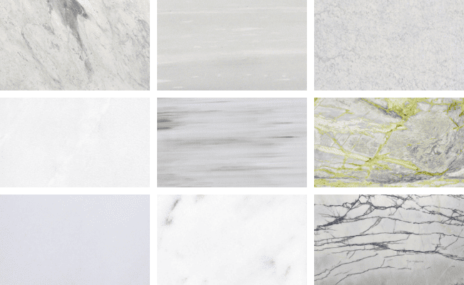 various types of marble