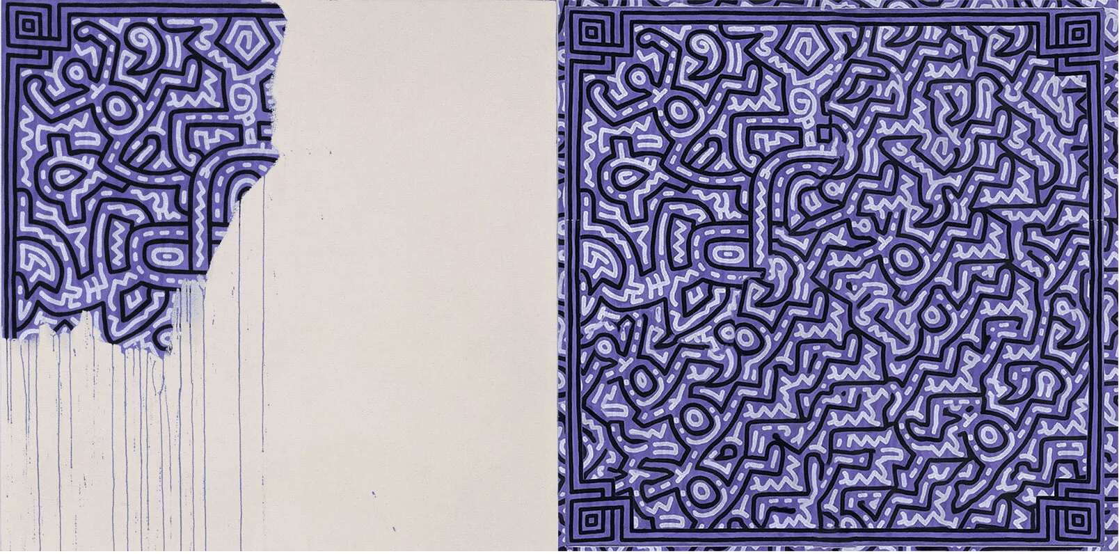 AI completes Keith Haring painting