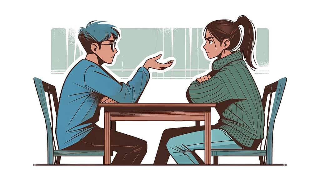 illustration of two people having an argument