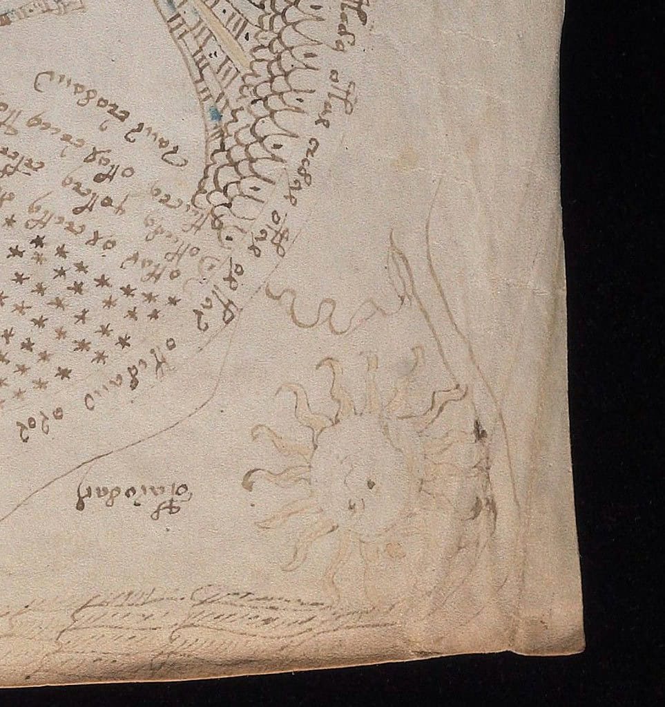 Sun illustration in Voynich Manuscript