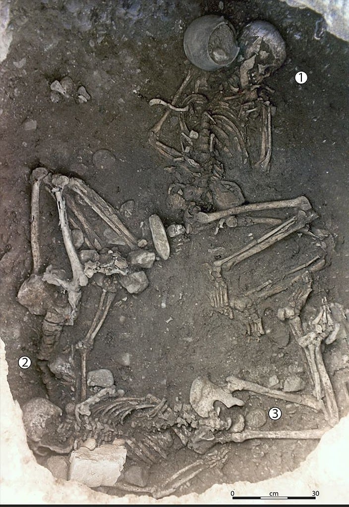 Skeletons in strange burial pit